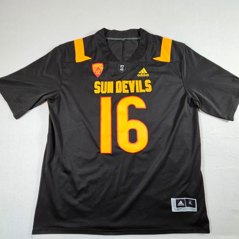 Adidas Arizona State Sun Devils Jersey Mens XL Black Jake Plummer 16 Pac-12 NCAA